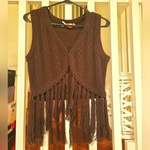 Crop Fringe Vest
